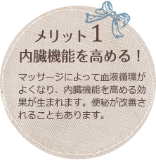 メリット1 内臓機能を高める!